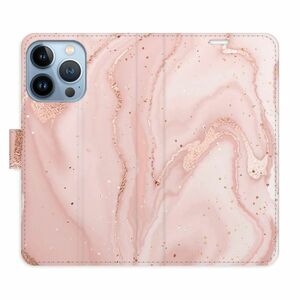 Flipové pouzdro iSaprio - RoseGold Marble - iPhone 13 Pro obraz