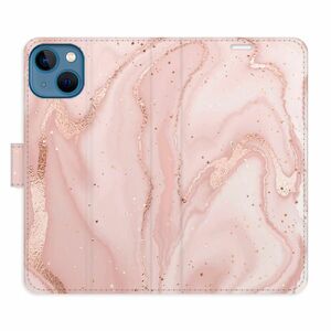 Flipové pouzdro iSaprio - RoseGold Marble - iPhone 13 obraz