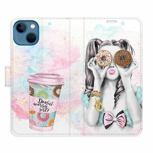 Flipové pouzdro iSaprio - Donut Worry Girl - iPhone 13 obraz