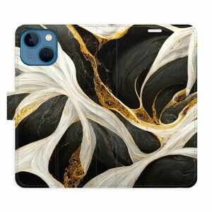 Flipové pouzdro iSaprio - BlackGold Marble - iPhone 13 mini obraz