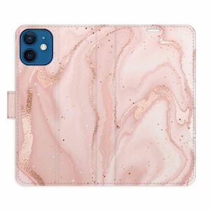 Flipové pouzdro iSaprio - RoseGold Marble - iPhone 12 mini obraz