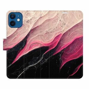 Flipové pouzdro iSaprio - BlackPink Marble - iPhone 12 mini obraz