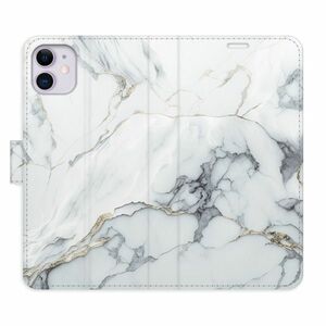 Flipové pouzdro iSaprio - SilverMarble 15 - iPhone 11 obraz