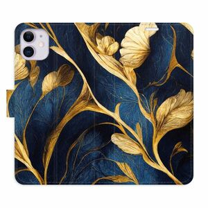 Flipové pouzdro iSaprio - GoldBlue - iPhone 11 obraz