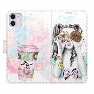 Flipové pouzdro iSaprio - Donut Worry Girl - iPhone 11 obraz