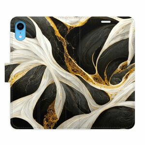 Flipové pouzdro iSaprio - BlackGold Marble - iPhone XR obraz