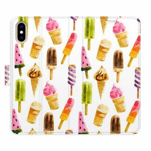 Flipové pouzdro iSaprio - Ice Cream Pattern - iPhone X/XS obraz