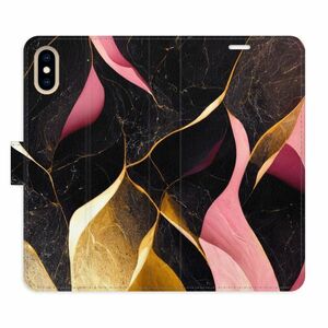 Flipové pouzdro iSaprio - Gold Pink Marble 02 - iPhone X/XS obraz