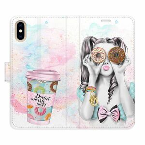 Flipové pouzdro iSaprio - Donut Worry Girl - iPhone X/XS obraz