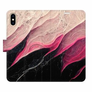 Flipové pouzdro iSaprio - BlackPink Marble - iPhone X/XS obraz