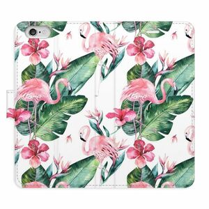 Flipové pouzdro iSaprio - Flamingos Pattern - iPhone 6/6S obraz