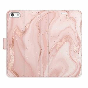 Flipové pouzdro iSaprio - RoseGold Marble - iPhone 5/5S/SE obraz