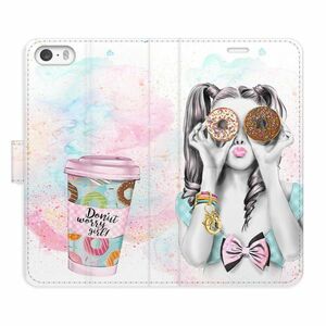 Flipové pouzdro iSaprio - Donut Worry Girl - iPhone 5/5S/SE obraz