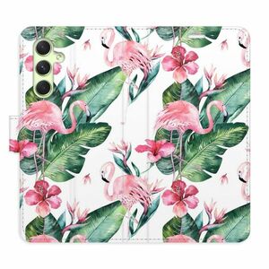 Flipové pouzdro iSaprio - Flamingos Pattern - Samsung Galaxy A54 5G obraz