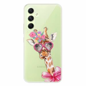 Odolné silikonové pouzdro iSaprio - Lady Giraffe - Samsung Galaxy A54 5G obraz