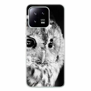 Odolné silikonové pouzdro iSaprio - BW Owl - Xiaomi 13 obraz