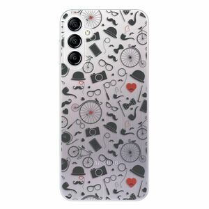 Odolné silikonové pouzdro iSaprio - Vintage Pattern 01 - black - Samsung Galaxy A14 / A14 5G obraz