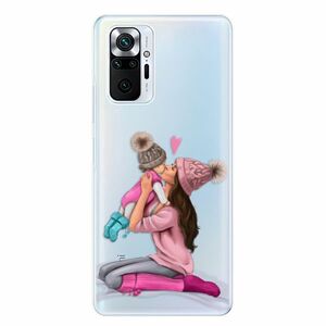 Odolné silikonové pouzdro iSaprio - Kissing Mom - Brunette and Girl - Xiaomi Redmi Note 10 Pro obraz