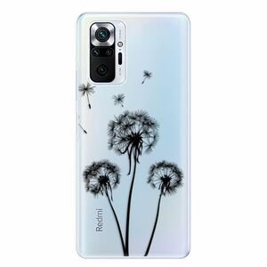 Odolné silikonové pouzdro iSaprio - Three Dandelions - black - Xiaomi Redmi Note 10 Pro obraz