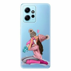 Odolné silikonové pouzdro iSaprio - Kissing Mom - Brunette and Girl - Xiaomi Redmi Note 12 5G obraz