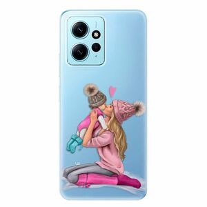 Odolné silikonové pouzdro iSaprio - Kissing Mom - Blond and Girl - Xiaomi Redmi Note 12 5G obraz