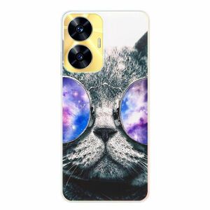 Odolné silikonové pouzdro iSaprio - Galaxy Cat - Realme C55 obraz