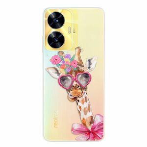 Odolné silikonové pouzdro iSaprio - Lady Giraffe - Realme C55 obraz