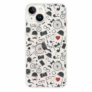 Odolné silikonové pouzdro iSaprio - Vintage Pattern 01 - black - iPhone 15 Plus obraz