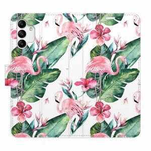 Flipové pouzdro iSaprio - Flamingos Pattern - Samsung Galaxy A04s obraz