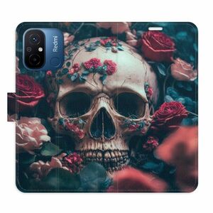 Flipové pouzdro iSaprio - Skull in Roses 02 - Xiaomi Redmi 12C obraz