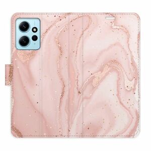 Flipové pouzdro iSaprio - RoseGold Marble - Xiaomi Redmi Note 12 5G obraz