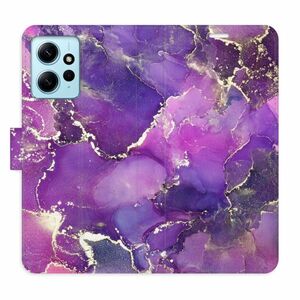 Flipové pouzdro iSaprio - Purple Marble - Xiaomi Redmi Note 12 5G obraz