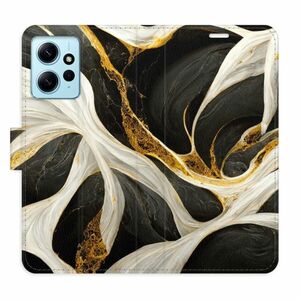 Flipové pouzdro iSaprio - BlackGold Marble - Xiaomi Redmi Note 12 5G obraz