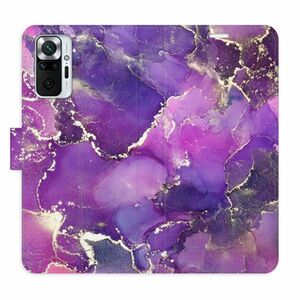 Flipové pouzdro iSaprio - Purple Marble - Xiaomi Redmi Note 10 Pro obraz