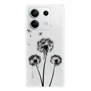 Odolné silikonové pouzdro iSaprio - Three Dandelions - black - Xiaomi Redmi Note 13 5G obraz