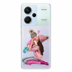 Odolné silikonové pouzdro iSaprio - Kissing Mom - Brunette and Girl - Xiaomi Redmi Note 13 Pro obraz