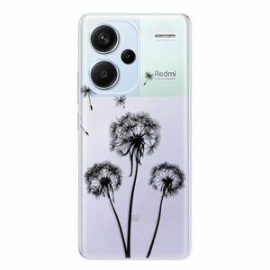 Odolné silikonové pouzdro iSaprio - Three Dandelions - black - Xiaomi Redmi Note 13 Pro+ 5G obraz