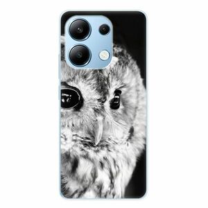 Odolné silikonové pouzdro iSaprio - BW Owl - Xiaomi Redmi Note 13 obraz