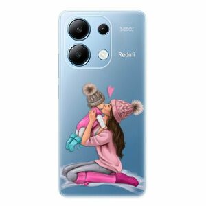 Odolné silikonové pouzdro iSaprio - Kissing Mom - Brunette and Girl - Xiaomi Redmi Note 13 obraz