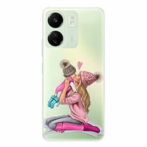 Odolné silikonové pouzdro iSaprio - Kissing Mom - Blond and Girl - Xiaomi Redmi 13C obraz