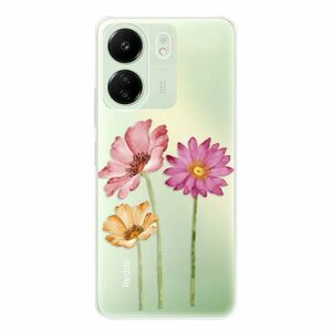 Odolné silikonové pouzdro iSaprio - Three Flowers - Xiaomi Redmi 13C obraz