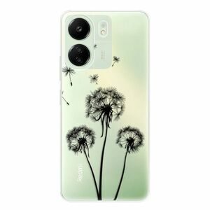 Odolné silikonové pouzdro iSaprio - Three Dandelions - black - Xiaomi Redmi 13C obraz