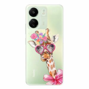 Odolné silikonové pouzdro iSaprio - Lady Giraffe - Xiaomi Redmi 13C obraz