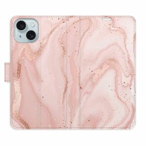 Flipové pouzdro iSaprio - RoseGold Marble - iPhone 15 obraz