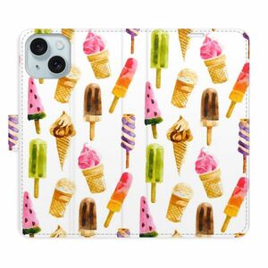 Flipové pouzdro iSaprio - Ice Cream Pattern - iPhone 15 obraz