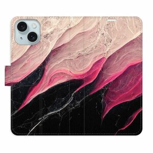 Flipové pouzdro iSaprio - BlackPink Marble - iPhone 15 obraz