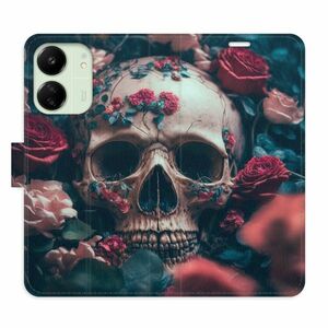 Flipové pouzdro iSaprio - Skull in Roses 02 - Xiaomi Redmi 13C obraz