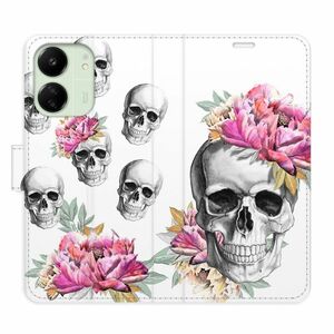 Flipové pouzdro iSaprio - Crazy Skull - Xiaomi Redmi 13C obraz