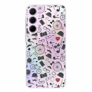 Odolné silikonové pouzdro iSaprio - Vintage Pattern 01 - black - Samsung Galaxy A35 5G obraz