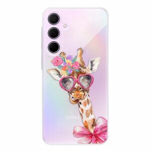 Odolné silikonové pouzdro iSaprio - Lady Giraffe - Samsung Galaxy A35 5G obraz